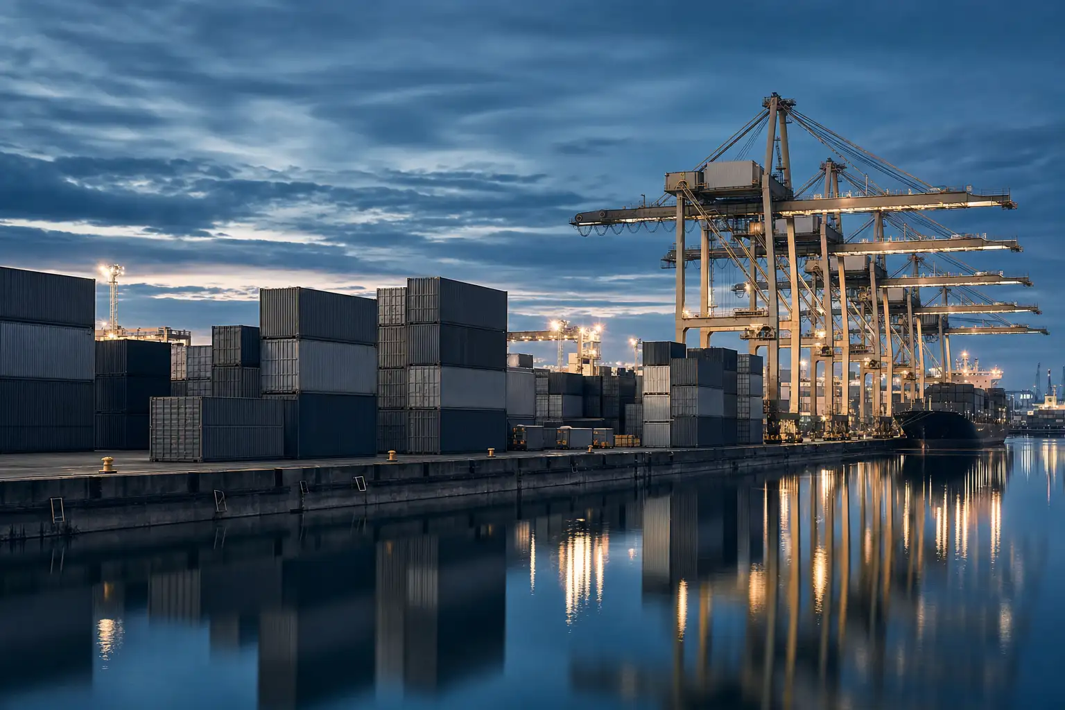 International port representing a global commercial network